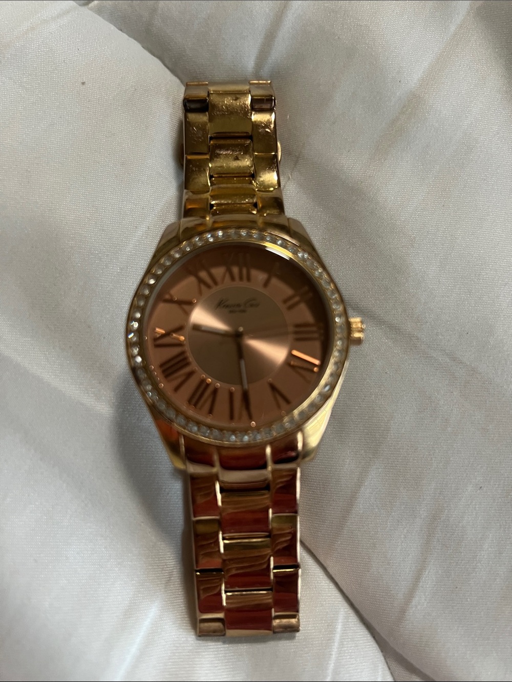 Kenneth Cole Rose Gold Women's Bracelet Watch with Crystal Bezel